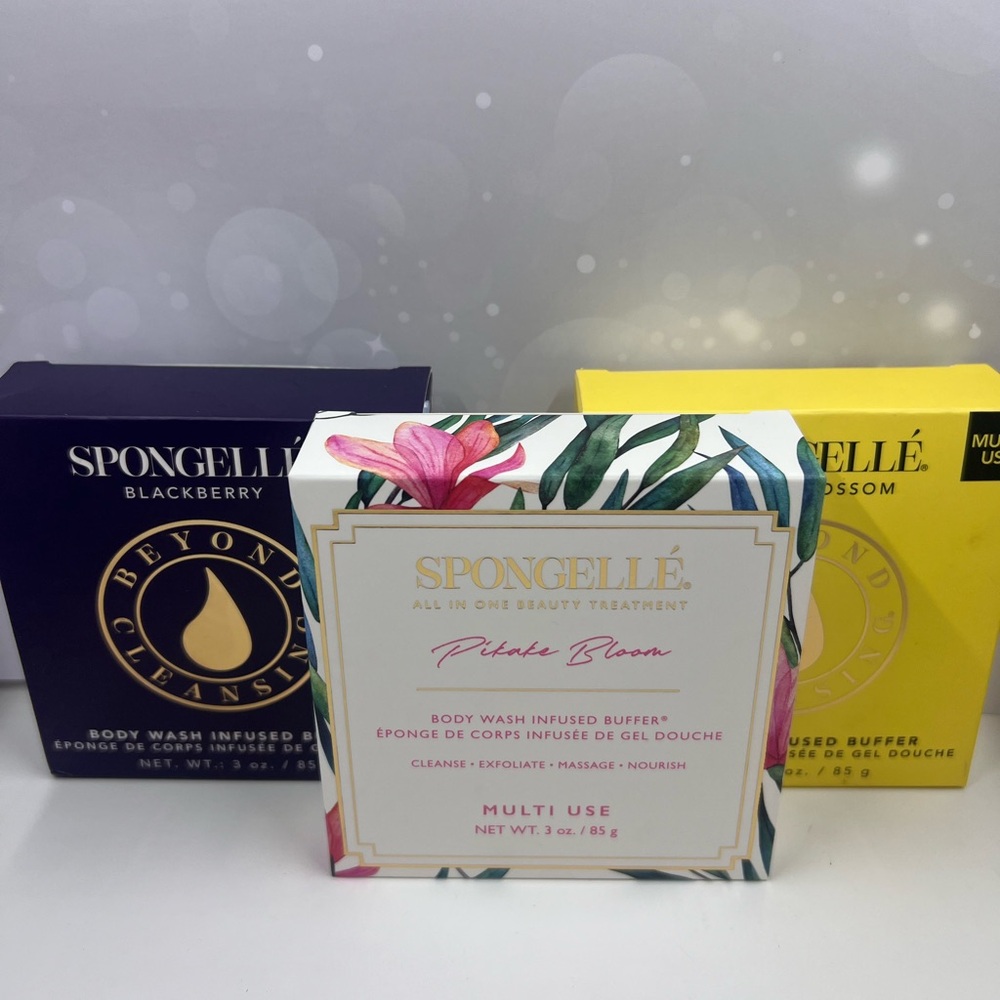 NWT Spongelle Body Buffer Body Wash Infused Exfoliating Sponge Bundle BNIB NEW